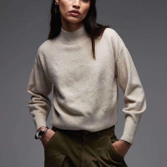 & OTHER STORIES Cream Mock Neck Sweater Size XS - Picture 1 of 9